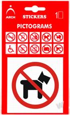 Piktogram Zákaz vstupu so zvieraťom! 8x8cm