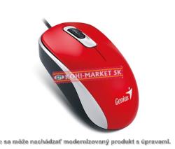 Myš GENIUS DX-110, drátová, 1000 dpi, USB, červená