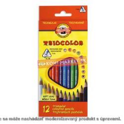 Trojhranné farebné ceruzky TRIOCOLOR 12ks