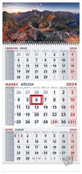 Kalendár nástenný trojdielny Hory 2024