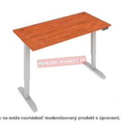 Pracovný stôl Motion, ZO, 2S, 120x70,5-120,5x80 cm, čerešňa/sivá