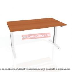 Pracovný stôl Motion, ZO, 2S, 140x70,5-120,5x80 cm, čerešňa/sivá