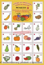 Pexeso 3 - Učíme sa anglicky Ovocie a zelenina 