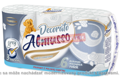 Toaletný papier Almusso Decorato 6ks 3vrst. šedý