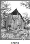 Skicovanie sada predloha Drevená stodola
